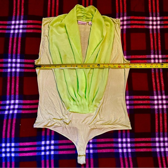 (#166) Women’s New York & Co. Eva Mendes Chiffon and Cotton Bodysuit - Picture 7 of 11